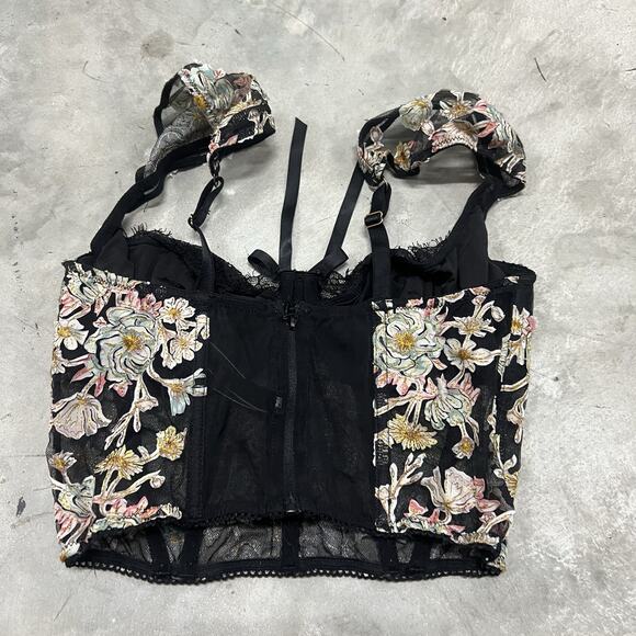 Rare Victoria's Secret Dream Angels Embroidered Unlined Bra Korset 34D Corset - Picture 7 of 8